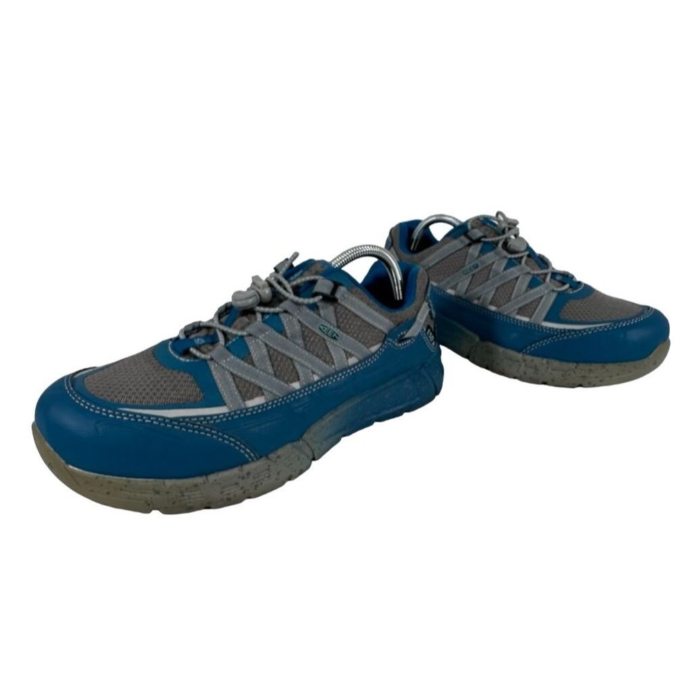 KEEN ESD Utility Work Shoes Asheville Aluminum Toe Womens SIZE 11 Wide Aqua Blue